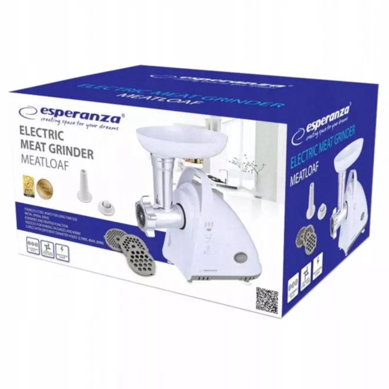 Esperanza EKM031 Meatloaf mėsmalė (balta, 2200 W)