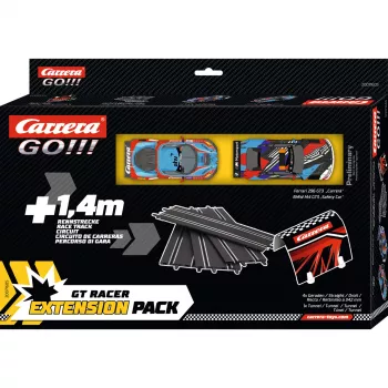 CARRERA GO!!! GT Racer trasos plėtinio rinkinys – papildomi kelio segmentai slot car sistemai