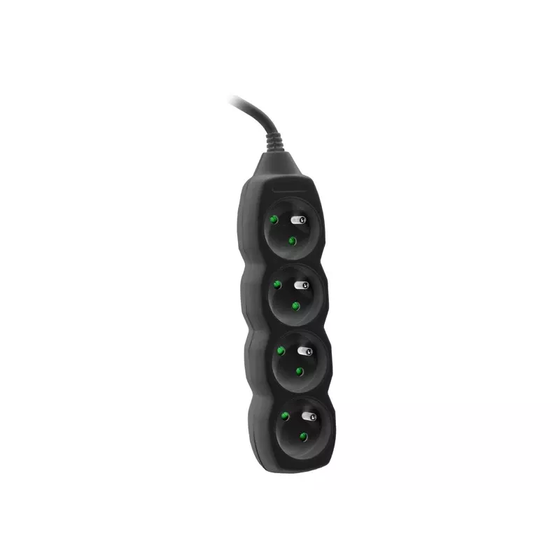 Tracer PowerCord ilgintuvas, 4 lizdai, 3 m, juodas