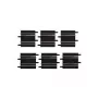 Trasos dalys CARRERA Tiesieji – 3×100 mm + 3×114 mm juodi, 6 vnt.