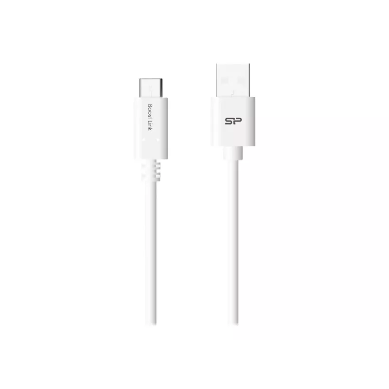 USB kabelis Silicon Power Boost Link PVC LK10AC 1m USB-A USB-C baltas