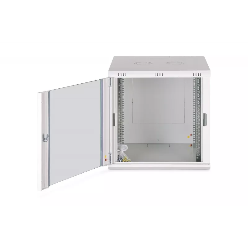 Sieninis stovas DIGITUS Dynamic-N 12U 600x600 mm IP20, su spynos užraktu, kabelių valdymu, neišardytas