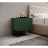 Naktiniai staliukai Cama Meble ONDA 2 vnt 50×40×H54 cm, žali, MDF/medžio drožlių plokštė, 16 mm rėmas