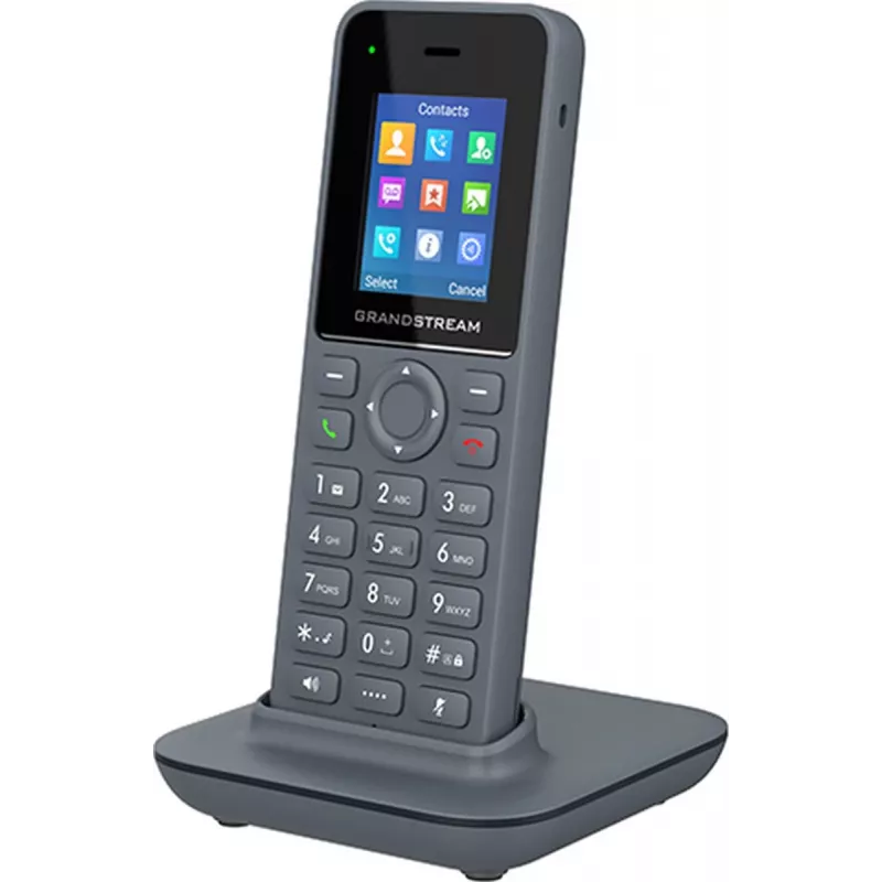 Grandstream DP725 DECT HD ragelis be laido, 1,8 colio TFT spalvotu ekranu, 20 SIP paskyrų ir linijų, push-to-talk, pilkas