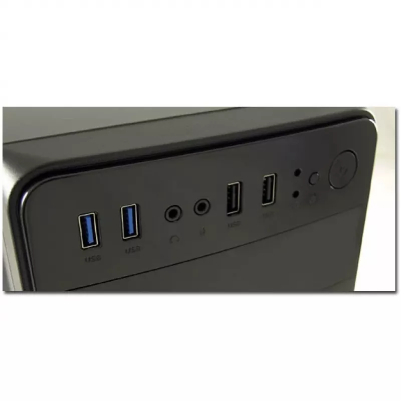 LC Power 2015MB - korpusas - Micro ATX - be maitinimo šaltinio - juodas - USB/Audio (LC-2015MB-ON)