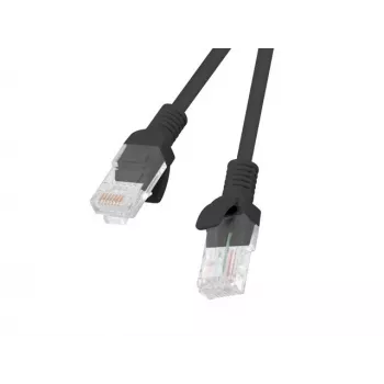Tinklo kabelis LANBERG PCU5-20CC-0025-BK RJ-45 Cat5e 0,25 m juodas, U/UTP, CCA, AWG26