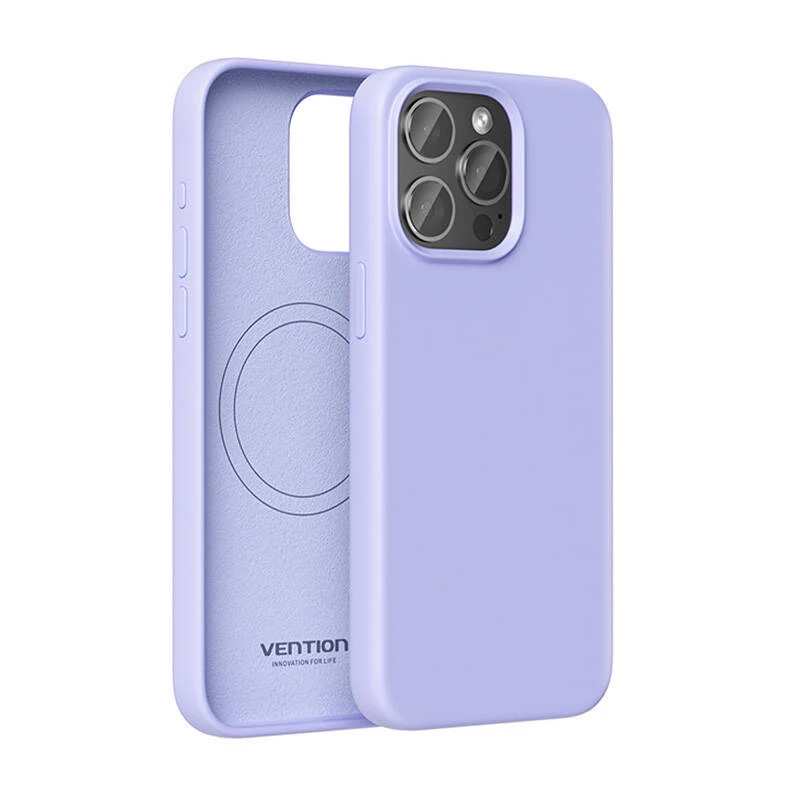 Vention Silicone Case KUFV0-40 dėklas iPhone 15 Pro Max, violetinis, silikoninis minkštas liečiant plonas