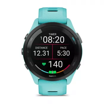 Garmin Forerunner 265 3,3 cm (1,3 inch) AMOLED 46 mm Skaitmeninis 416 x 416 pikselių Liečiamas ekranas Juoda, Mėlyna Wi-Fi GPS (palydovas)
