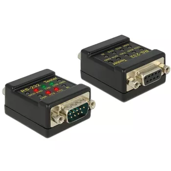 RS-232 testeris DeLOCK 2xDB9 87713 Juoda