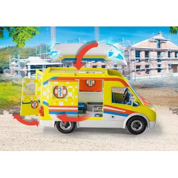 Playmobil 71202 City Life Greitosios pagalbos automobilis su šviesomis ir garsu, žaidimų rinkinys, tinkamas nuo 4 metų