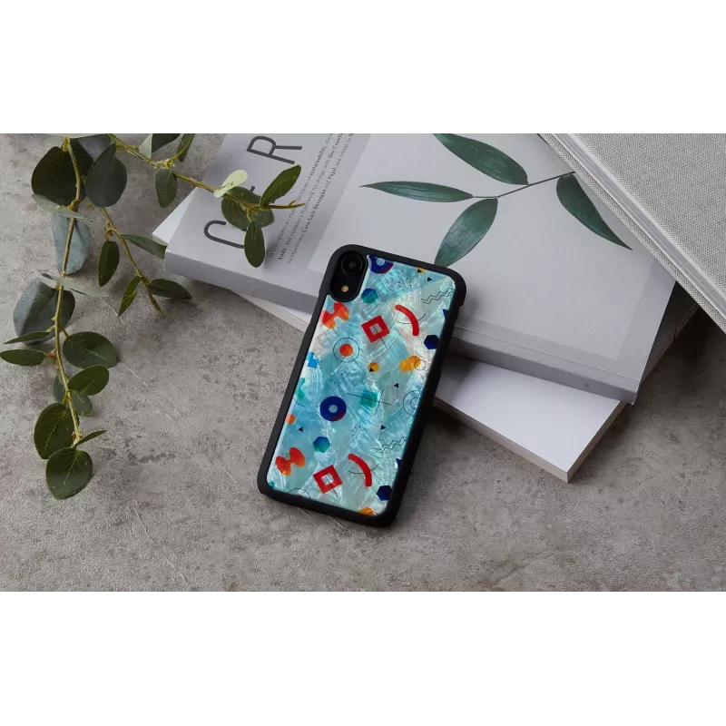 Apsauginis dėklas iKins iPhone XR – Black Poppin Rock dizainas