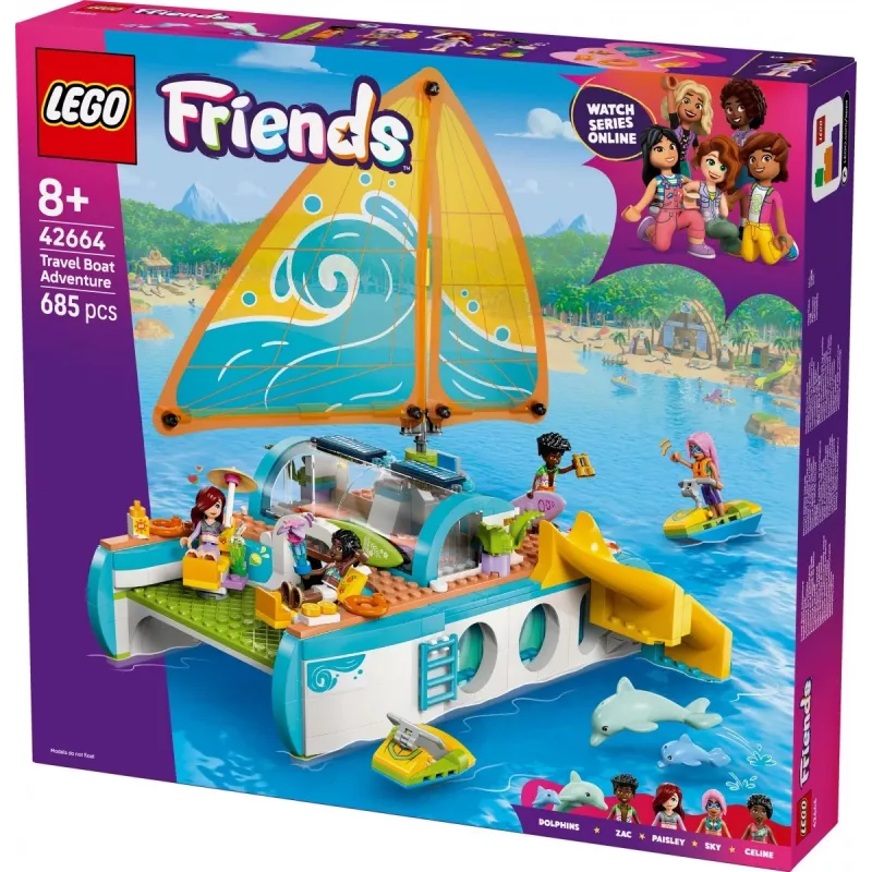 LEGO Friends 42664 Kelionės laivu nuotykis, konstruktorius, 685 detalės, nuo 8 metų