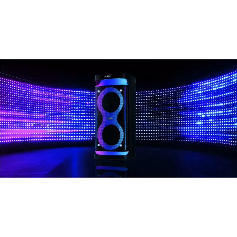 Nešiojama kolonėlė MANTA SPK0601B100, 100 W, Bluetooth, karaoke, belaidis mikrofonas, baterija, ekvalaizeris, disko apšvietimas
