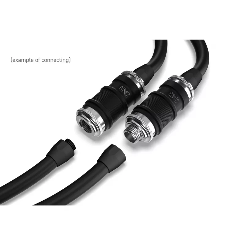 Greito atjungimo jungtis Alphacool ES BLH1A Push-in Moteriška AG Chrome Black Matte