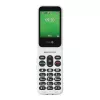 Doro Leva E22 sulankstomas telefonas, 2,8 colio (7,11 cm) ekranas, viena SIM, 0,3 MP kamera, 1150 mAh, 127,8 g, raudonai baltas