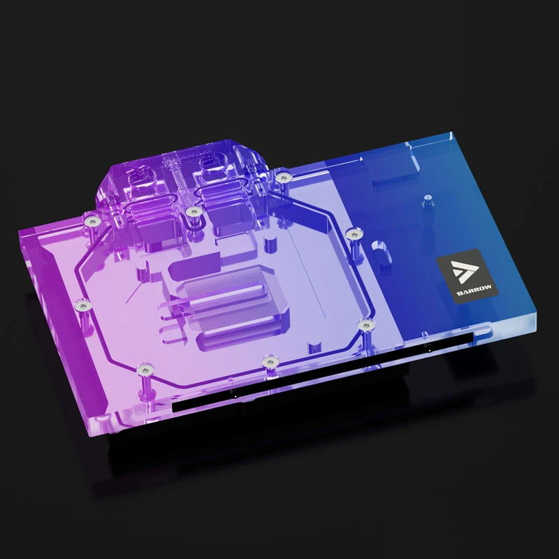 Barrow LRC2.0 RTX 4080 Founders Edition Aurora vandens blokas, RGB, juodas – akrilas