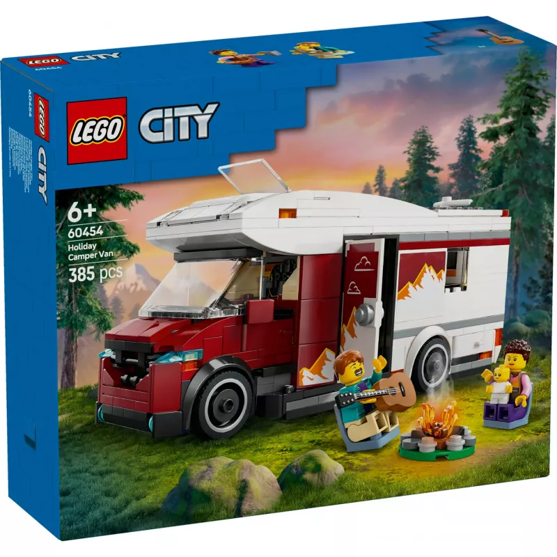 Konstruktorius LEGO City Nuotykių Kempingvagonas 60454, 385 dalių, aukštis 80 mm, nuo 6 metų