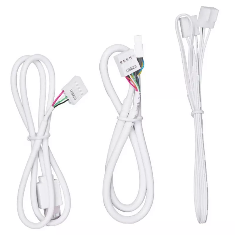 USB ir PWM stebulė Lian Li EDGE HUB EG-HUB01W — 4× USB, 6× PWM, balta