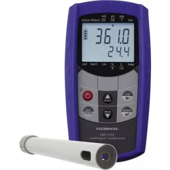 Greisinger GMH 5450-425 rinkinys – kombinuotas laidumo, druskingumo, ištirpusių kietųjų dalelių (TDS) ir temperatūros matuoklis (603921)