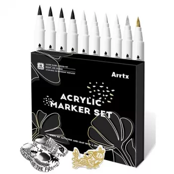 Akriliniai markerių rašikliai Arrtx LC303601, 10 vnt., 4 spalvos