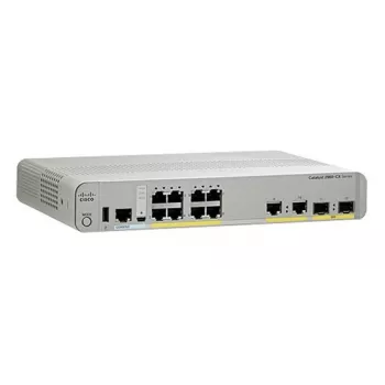 Cisco Catalyst 2960CX-8TC-L valdomas komutatorius – 8 x 10/100/1000 + 2 x SFP + 2 x 10/100/1000 (Uplink), stalinis / montuojamas į stelažą
