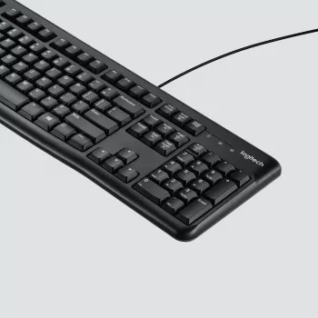 Logitech Desktop MK120 klaviatūros ir pelės rinkinys, juodas, laidinis, 920-002504