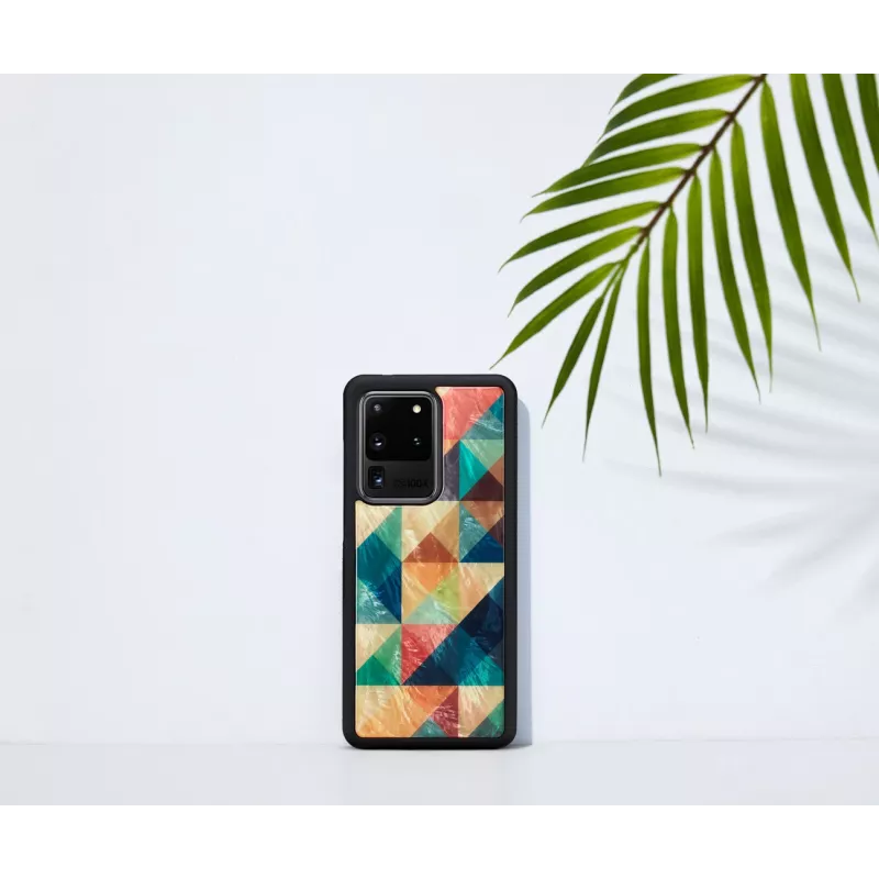 Apsauginis dėklas telefonui iKins Samsung Galaxy S20 Ultra, mozaikinis juodas