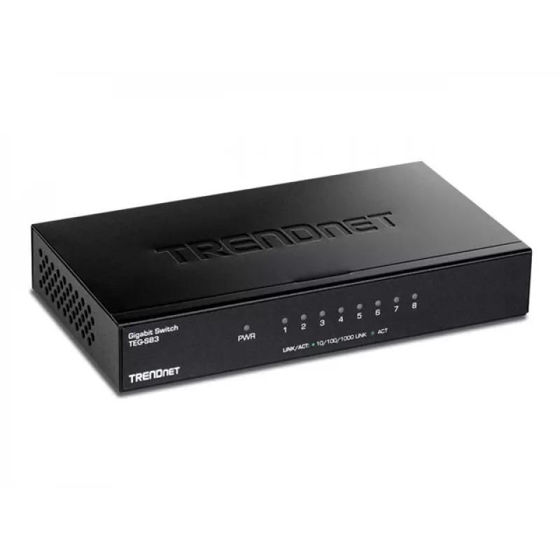 TRENDnet 8 prievadų Gigabit jungiklis su metaliniu korpusu TEG-S83