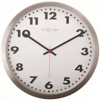 NeXtime klok 2521 Arabiški skaičiai, Ø33 cm, Sieninis, Baltas