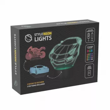 LED automobilio RGB 3D šviesos dekoras MANTA SNL120RGB – RGB lempa automobiliams ir motociklams