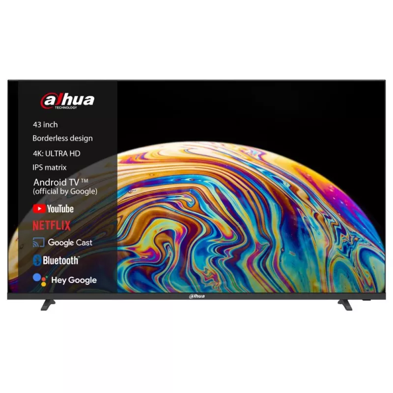 Dahua Technology DHI-LTV43-SD400 televizorius 108 cm (42,5 col.) 4K Ultra HD Smart TV Wi-Fi juodas 260 cd/m²