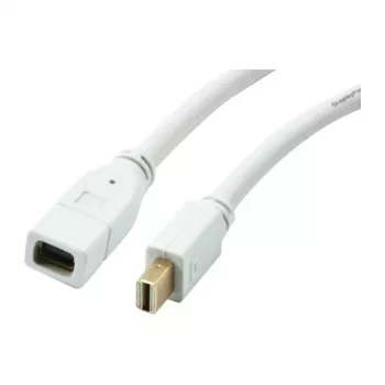 Synergy 21 S216366 – Mini DisplayPort (vyriškas) į Mini DisplayPort (moteriškas) adapteris, auksuoti kontaktai, baltas
