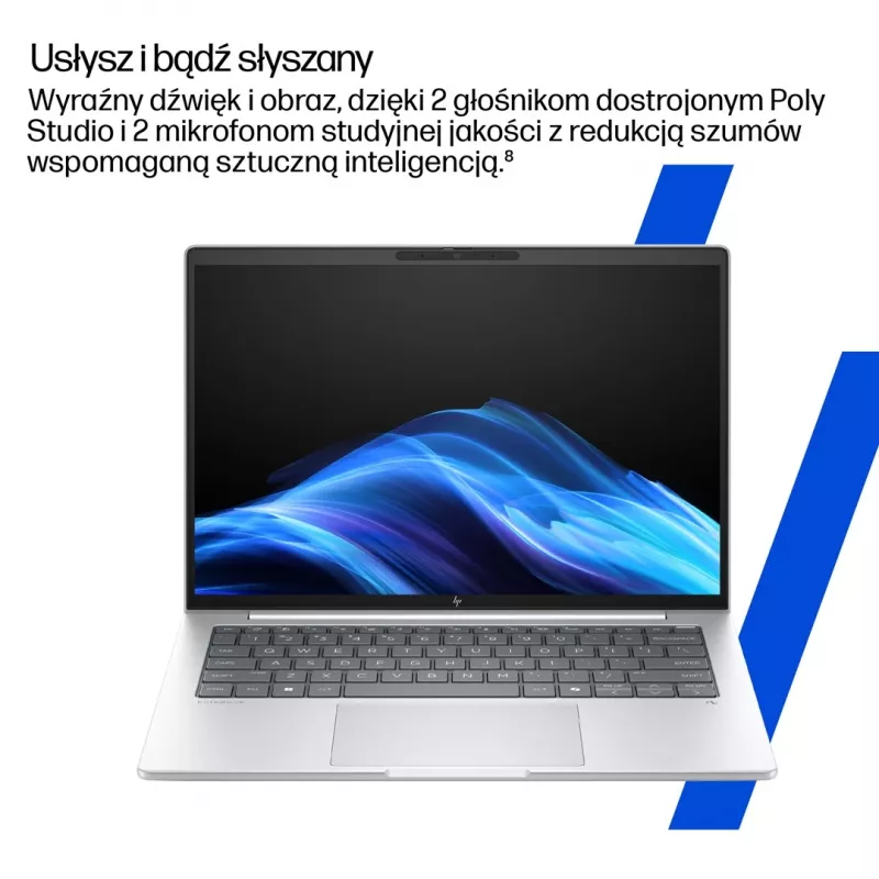 HP EliteBook 8 G1a nešiojamas kompiuteris Ryzen AI 5 Pro 340 14 inch WUXGA IPS 400 nitų AG LBL 32 GB DDR5 5600 SSD 1 TB Radeon 840M kamera IR 5 MP AI 62 Wh Windows 11 Pro 3 metų OnSite garantija