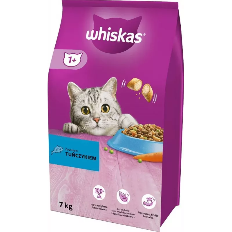 Sausas kačių ėdalas Whiskas Cat Adult su tunu 7 kg
