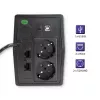 Qoltec Monolith UPS Double-conversion Online 0,65 kVA 360 W 2 AC lizdai