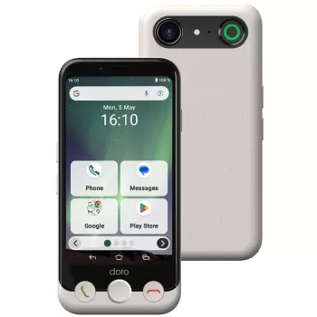 Išmanusis telefonas Doro Aurora A10 4,5 colio 4 GB RAM 64 GB juoda / balta