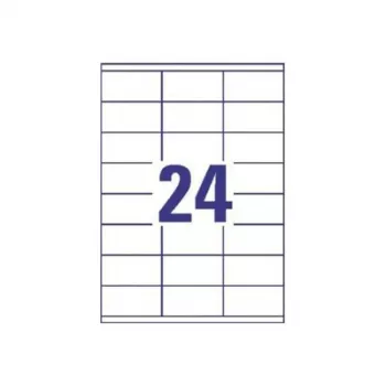 Universali etiketė 70x35mm rašaliniams/lazeriniams spausdintuvams, kopijavimo aparatams, A4, 100 lapų, 2400 vnt., balta