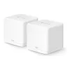 Mesh sistema MERCUSYS Halo H60X (2 vnt.) Dviejų juostų Wi‑Fi 6, 1500 Mbps, iki 350 m², 2x LAN, vidinės antenos, balta