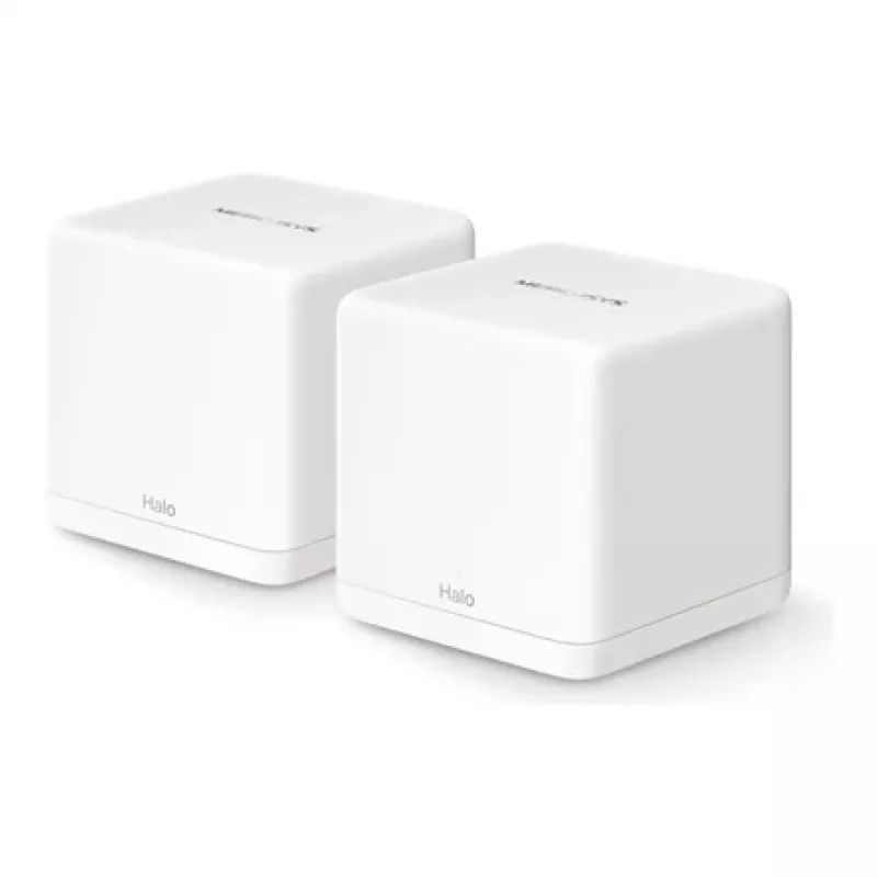 Mesh sistema MERCUSYS Halo H60X (2 vnt.) Dviejų juostų Wi‑Fi 6, 1500 Mbps, iki 350 m², 2x LAN, vidinės antenos, balta