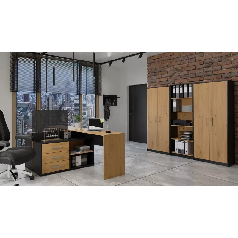 Topeshop OLIV 2D ANT/ART KPL biuro spinta knygoms