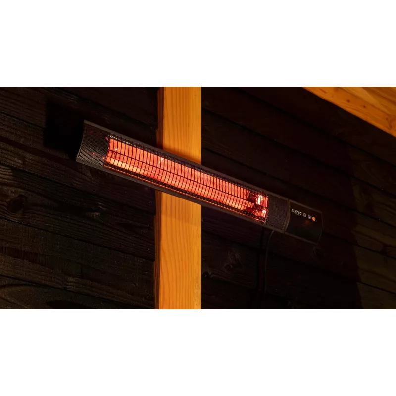 Infraraudonasis šildytuvas SUNRED RD-DARK-25, 2500 W, montuojamas ant sienos, IP55, juodas