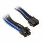 Silverstone EPS 8 kontaktų į EPS/ATX 4+4 kontaktų kabelis, 300 mm, juodas (SST-PP07-EPS8BA)
