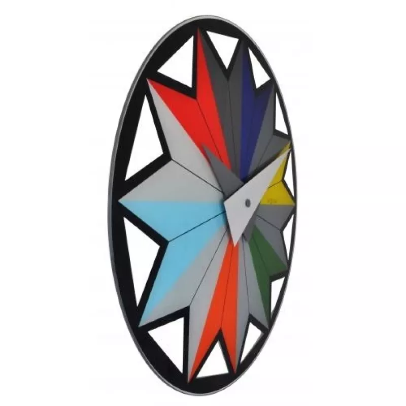 NeXtime laikrodis 8163 Circus, Ø43 cm, sieninis, juodas / įvairiaspalvis