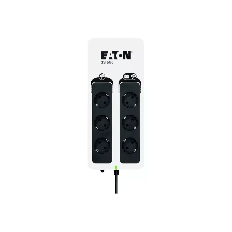 Eaton 3S 550 DIN 0.55 kVA 330 W 6 lizdų nepertraukiamo maitinimo šaltinis