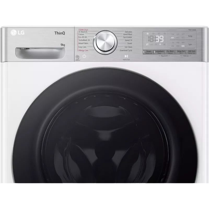 LG F2WR909P3W Skalbimo mašina, 9kg, 47.5cm, 1200 aps./min