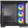 Korpusas Silentware View A-RGB Black VIEWBLACK vidutinis bokštas su A-RGB apšvietimu