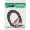 InLine Audio Laidas 2x RCA kištukas / lizdas 20m, juodas
