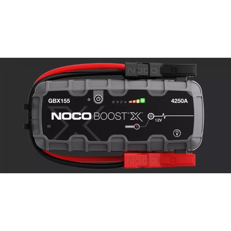 Automobilio užvedimo starteris NOCO GBX155, 4250 A išėjimas, 99 Wh Li‑Jon, 60 W įkrovimas, IP65, įmontuotas 500 lm LED žibintuvas