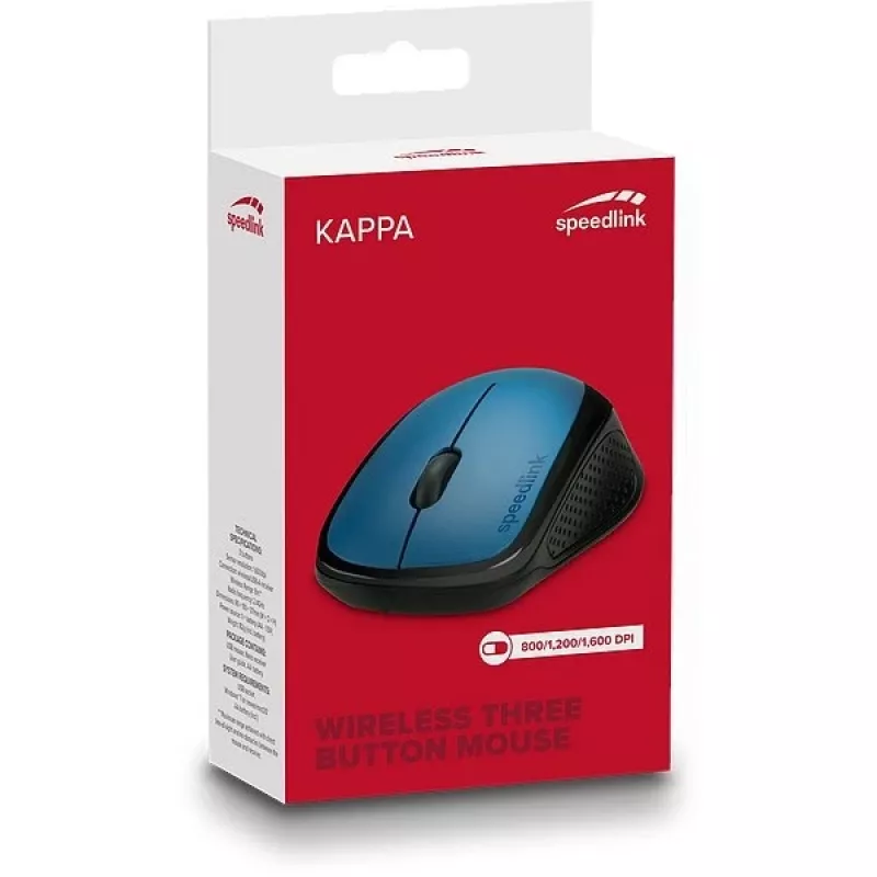 Pelė SPEEDLINK KAPPA Office, dešinei rankai, RF belaidė, 1600 DPI
