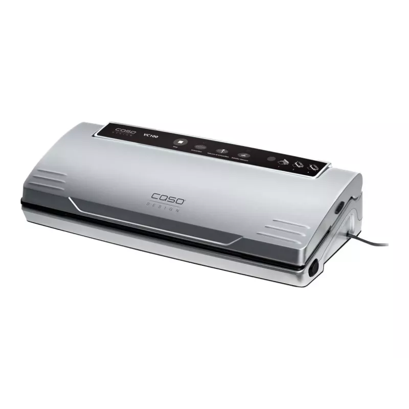 Caso VC 100 vakuuminis pakuotuvas, 120 W, temperatūros kontrolė, sidabrinis